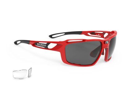 Brýle SINTRYX - Fire Red Gloss/RP Optics Smoke Black + Transparent