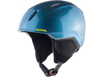 Dětská lyžařská helma Alpina Carat LX - blue/neon yellow