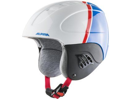 Dětská lyžařská helma Alpina Carat - white/red/blue
