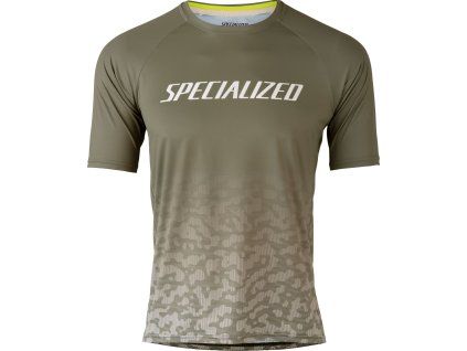 Specialized Enduro Air Short Sleeve Jersey Oak Green / White Mountains Terrain (Velikost S)