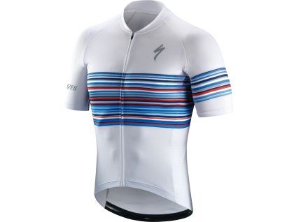 Specialized SL SS Jersey White/Multi Blue (Velikost S)