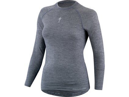 Specialized Merino Women's LS Baselayer - Grey (Velikost S/M)