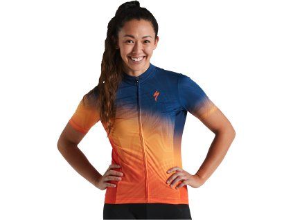 Specialized RBX Comp SS Jersey Women's - Orange Sunset/Dark Blue