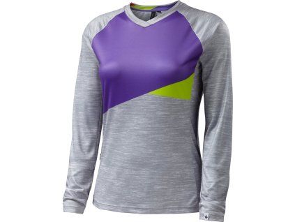 Specialized Andorra Comp Long Sleeve Jersey - Light Grey/Powder Indigo