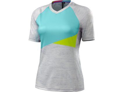 Specialized Women'S Andorra Comp Jersey - Light Grey/Light Teal