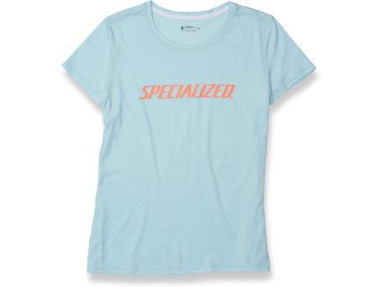 Specialized Women's Standard T-Shirt - Baby Blue/Acid Lava