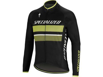 Specialized Therminal RBX Comp Logo LS Jersey - Black/Neon Yellow