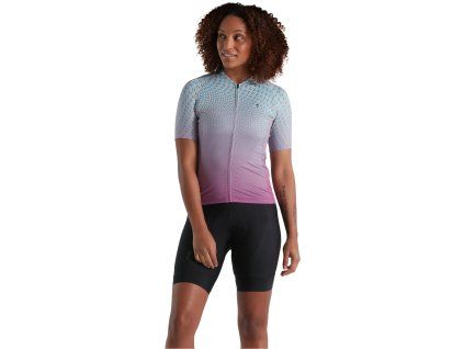 Specialized Women's SL Bicycledelics Jersey - Ice Papaya/Pro Blue