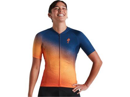 Specialized Women's SL Jersey SS - Orange Sunset/Dark Blue