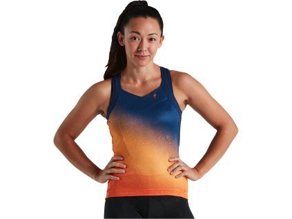 Specialized SL Women's Tank - Orange Sunset/Dark Blue