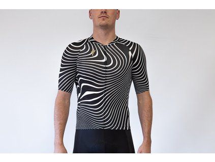 63121 214 APP SL AIR JERSEY SS BLK WHT GLD